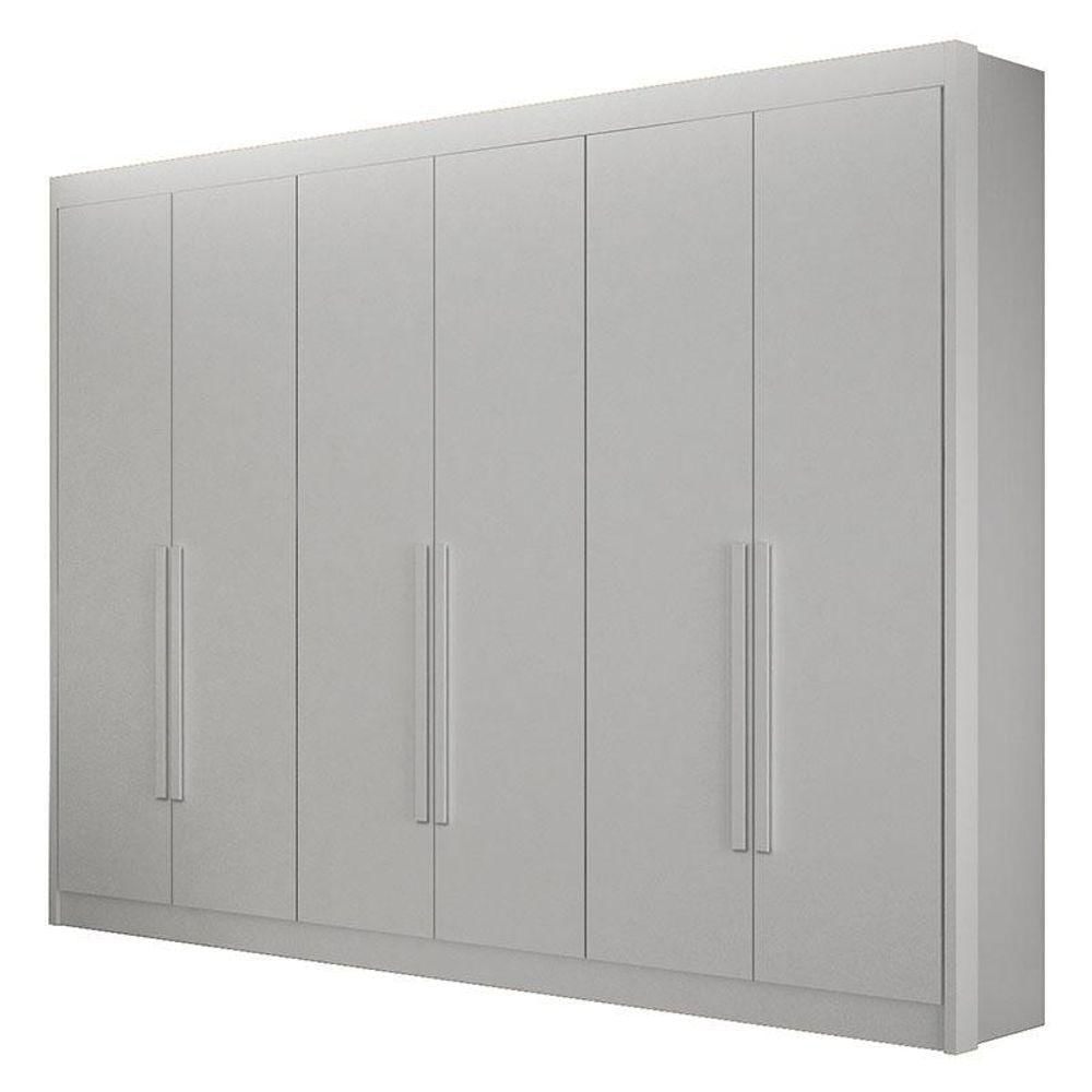 Miniatura Guarda Roupa 6 Portas Diamante Gold Branco - Leifer Móveis