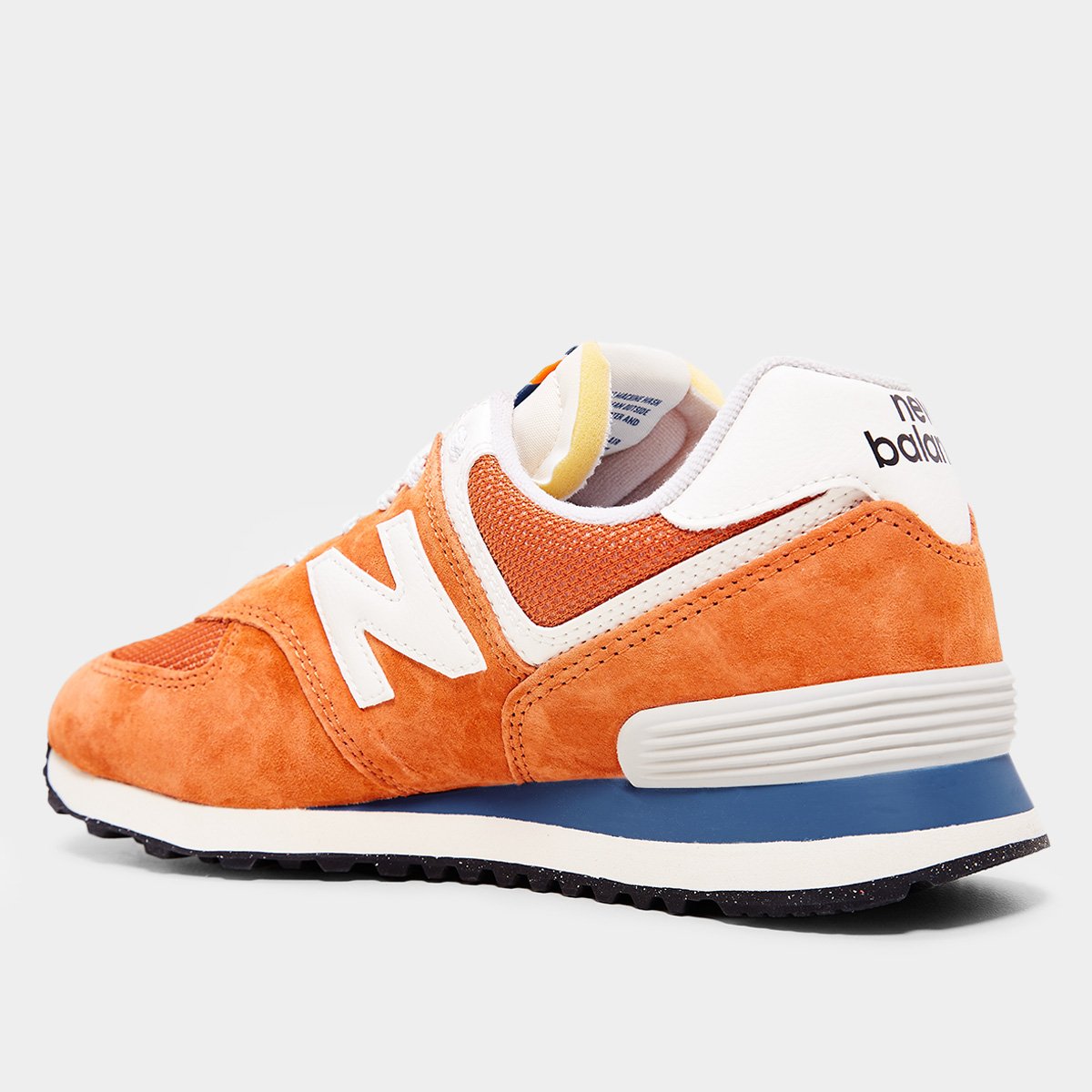 Miniatura Tênis New Balance 574 V2 Unissex Laranja+Branco - 40