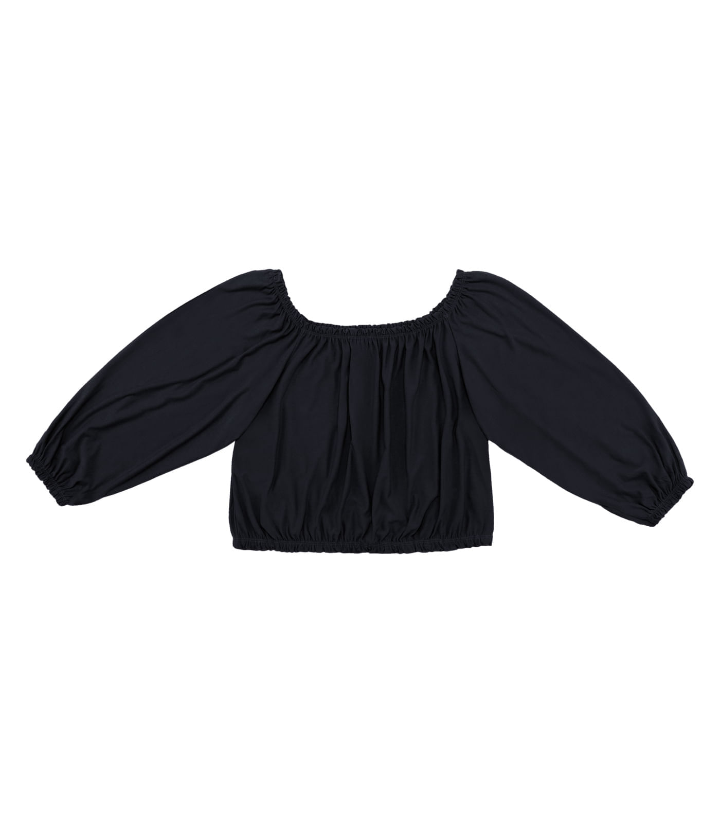 Miniatura Blusa Ciganinha Feminina Plus Size Secret Glam Preto Plus G2