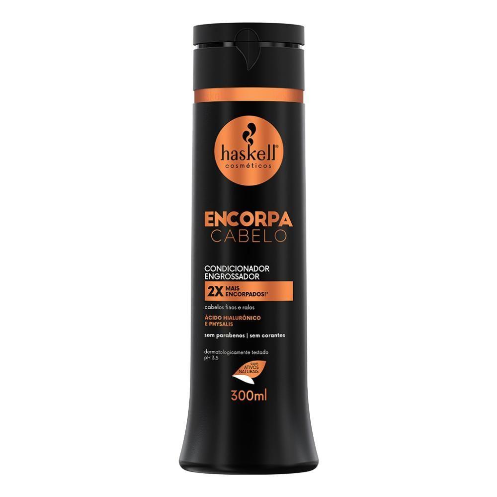Miniatura Kit Shampoo Condicionador E Máscara Engrossador Encorpa Cabelo Haskell 300ml