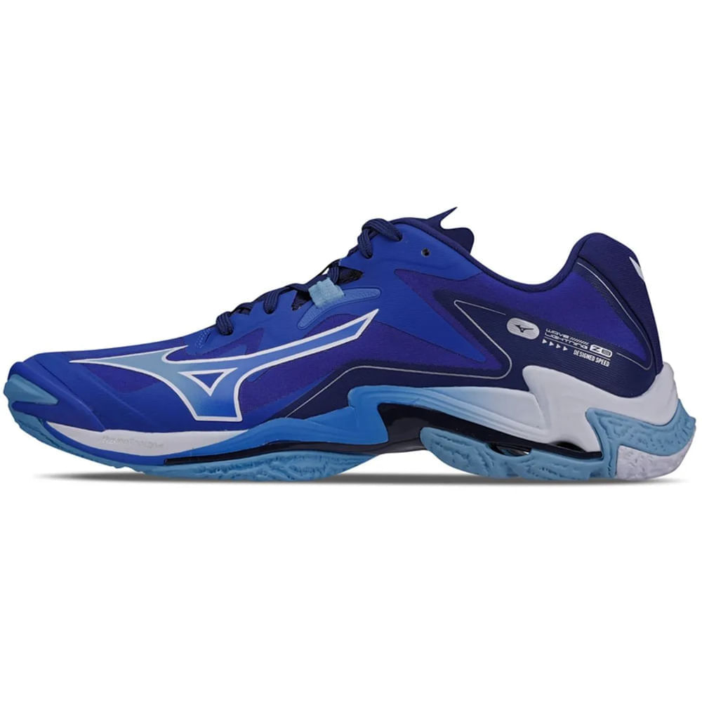 Miniatura Tênis de Vôlei Mizuno Wave Lightning Z8 38 Azul