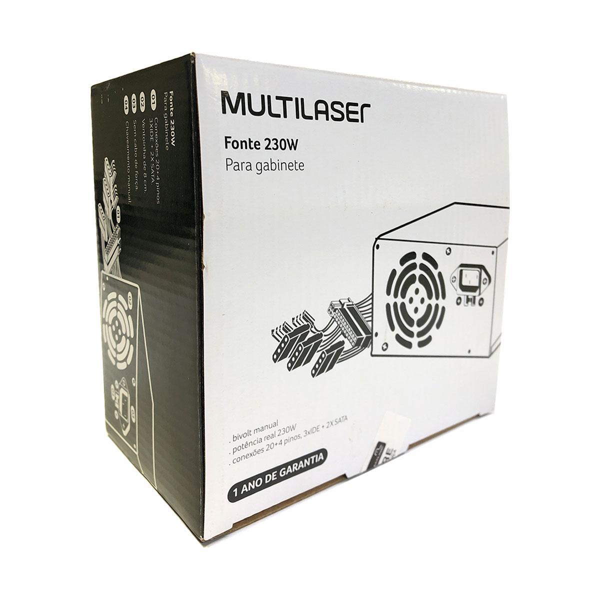 Fonte Multilaser Ga230 230W Real 450W Pico Bivolt Manual