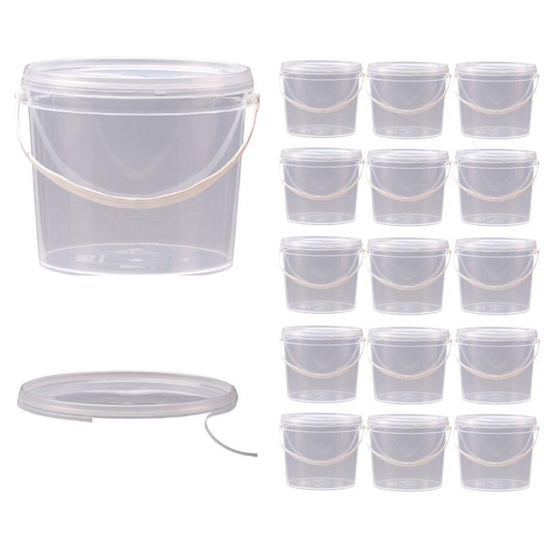 Miniatura Balde 1.8L Para Conservar Ingredientes De Fermentação 15 Pçs
