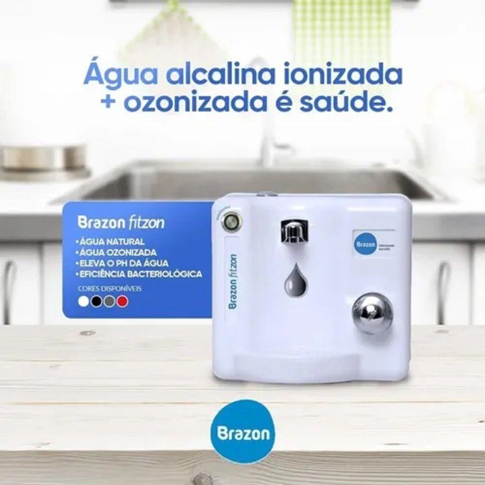 Miniatura Purificador Água Natural Alcalina Ionizada C/ Ozônio Fitzon Cinza 220V - Brazon