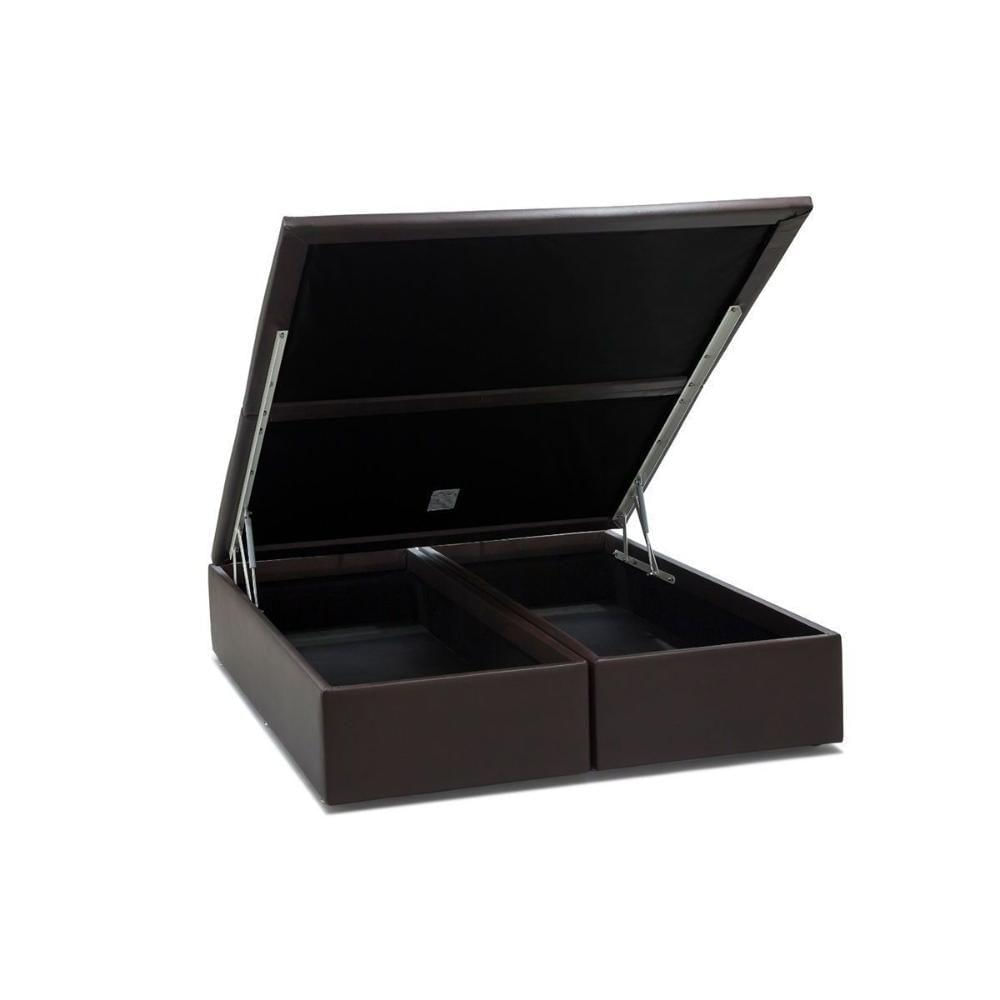 Miniatura Cama Box Baú Universal Queen Courano Brown (158x198x35) - Ortobom