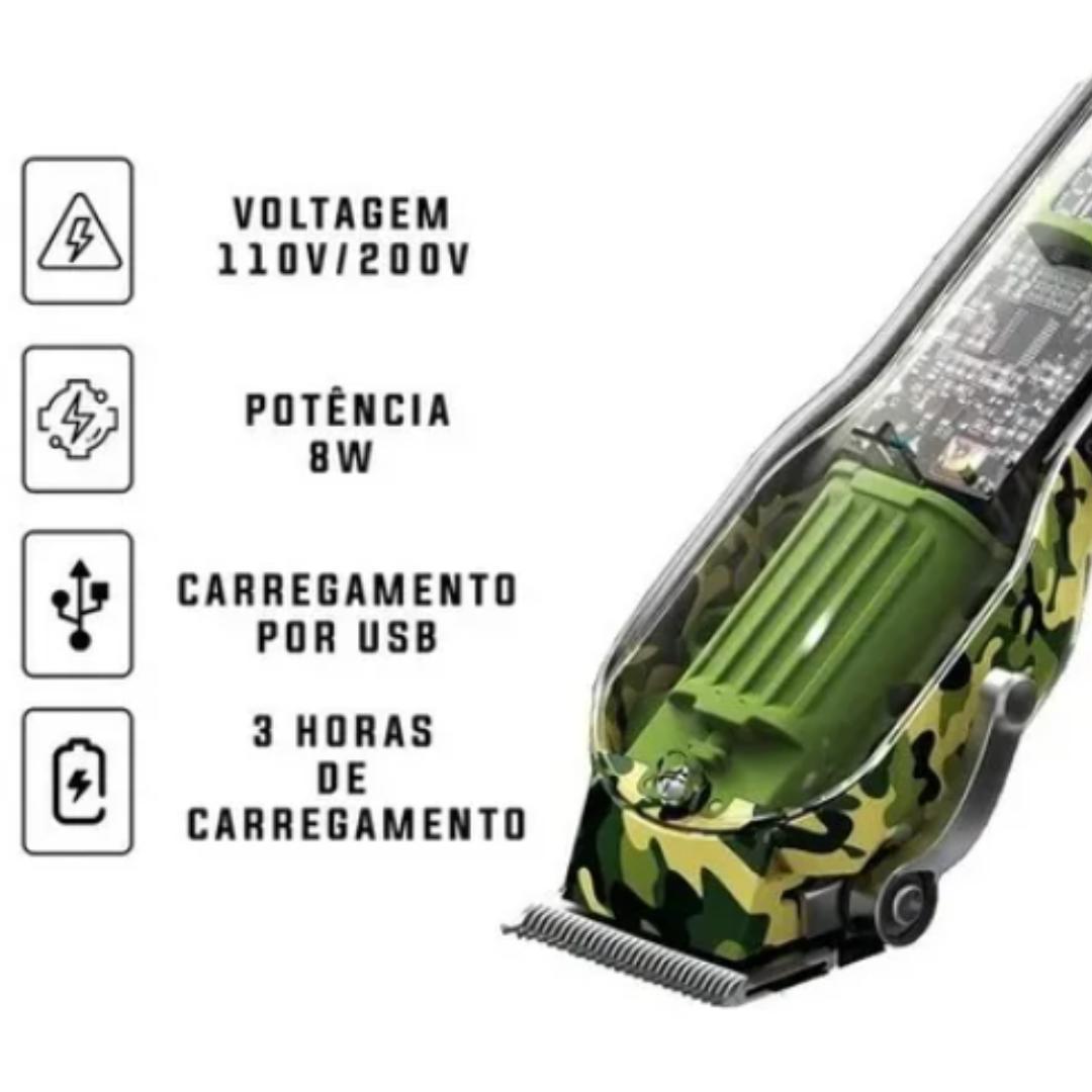 Miniatura Kit 3 Maquinas Acabamento corte e shaver kemei profissional
