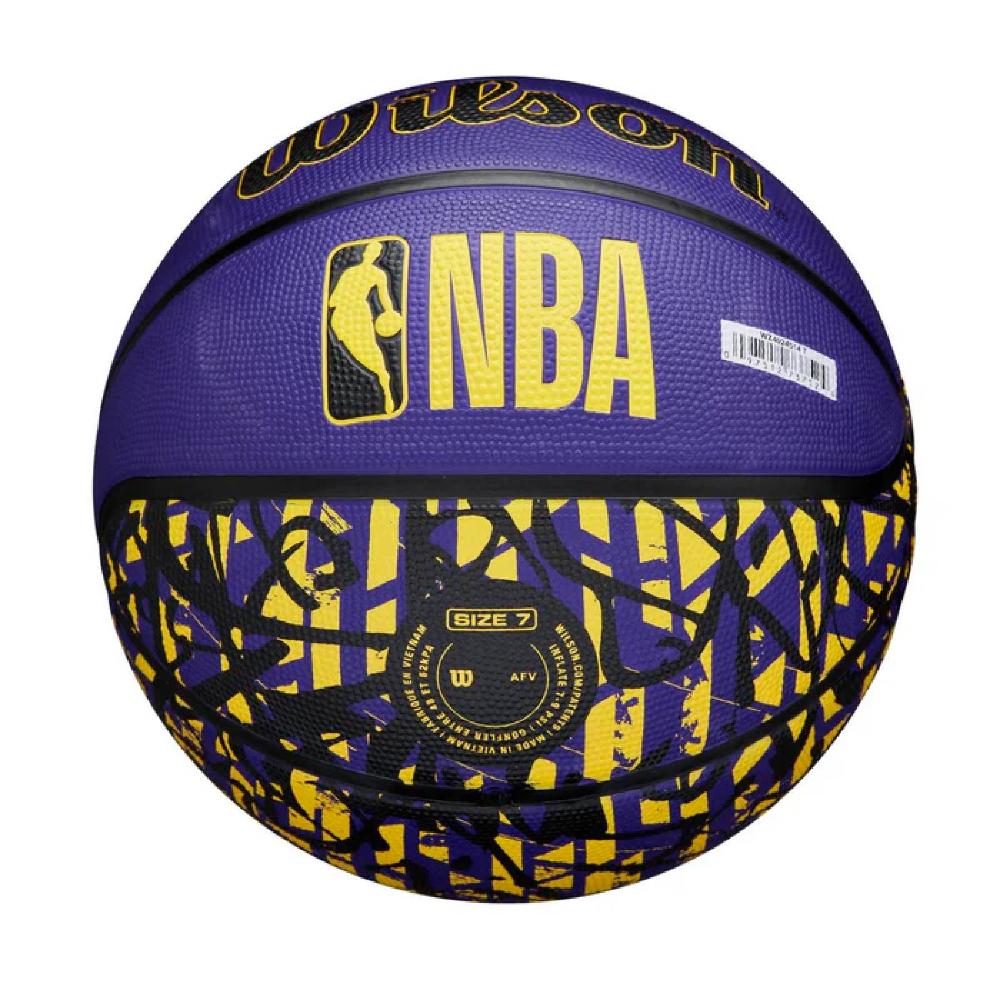 Miniatura Bola de Basquete Wilson NBA Team Graffiti LA LAKERS #7
