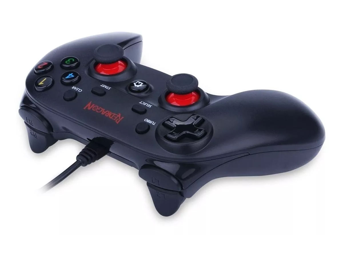 Miniatura Gamepad Joystick Redragon Saturn G807 Usb Pc Ps3 C/ Vibração
