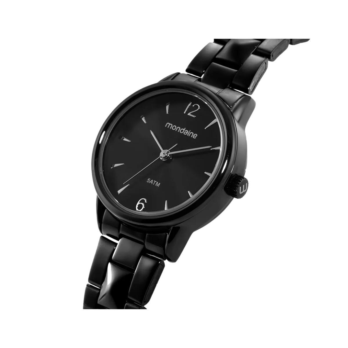 Miniatura Relógio Mondaine Preto Feminino 32865Lpmvpe2