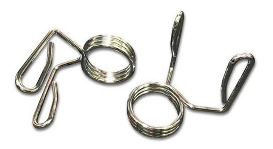 Miniatura Presilha Barra Olímpica Aço - Kit Com 05 Pares