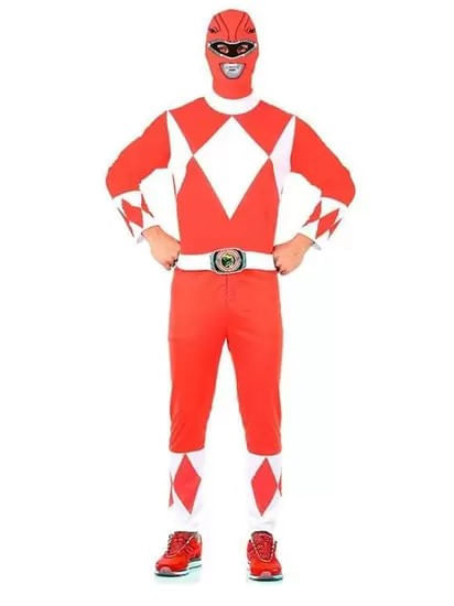 Fantasia Power Rangers Mighty Morphin Vermelho - Adulto
