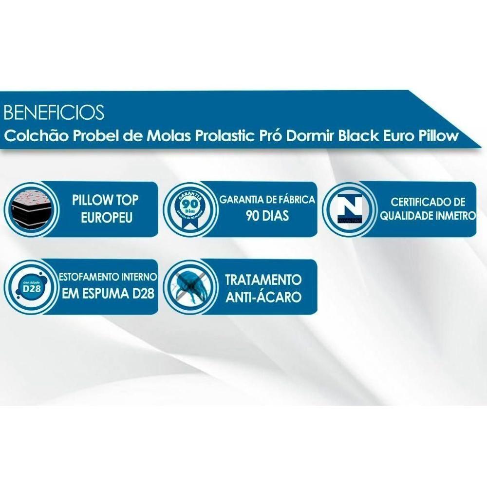 Miniatura Cama Box Baú Queen: Colchão Molas Probel Prolastic Prodormir Sleep + Base Crc Suede Brown(158x198)