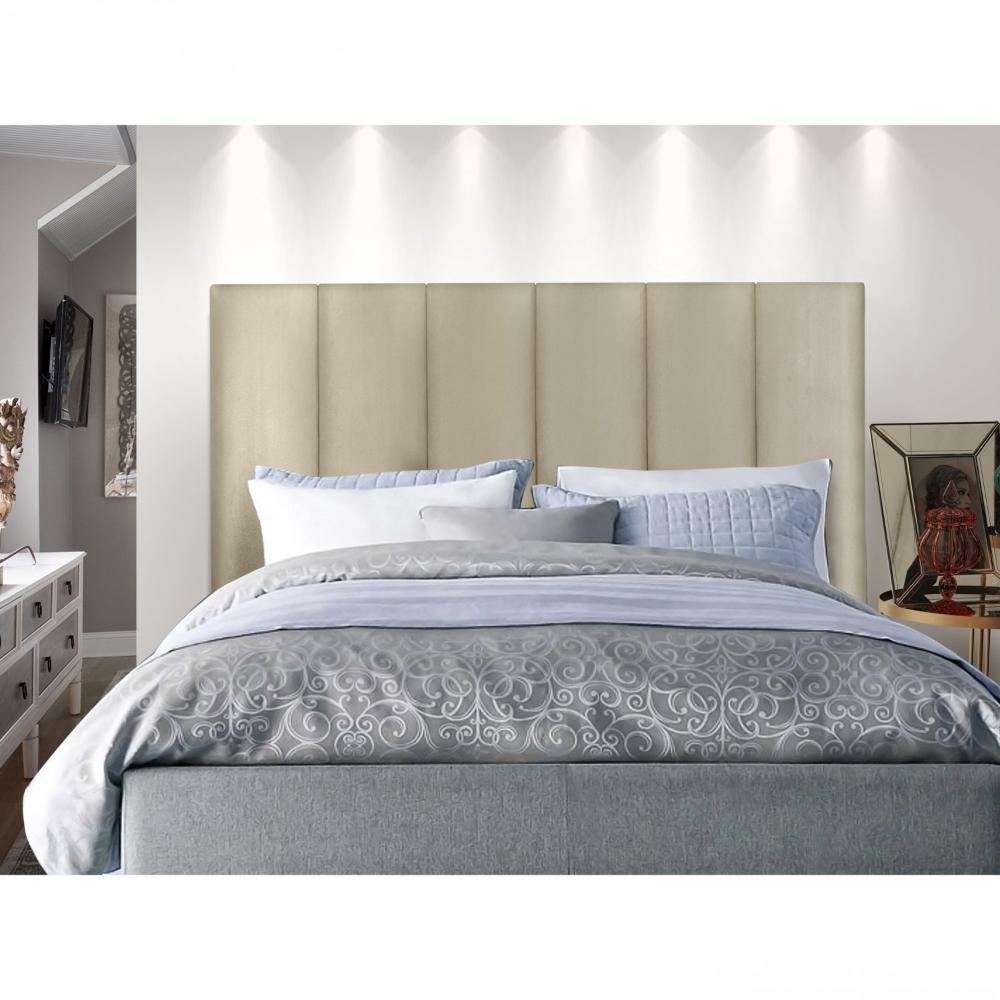 Miniatura Cabeceira Estofada Box Queen Jade J&A Móveis Bege