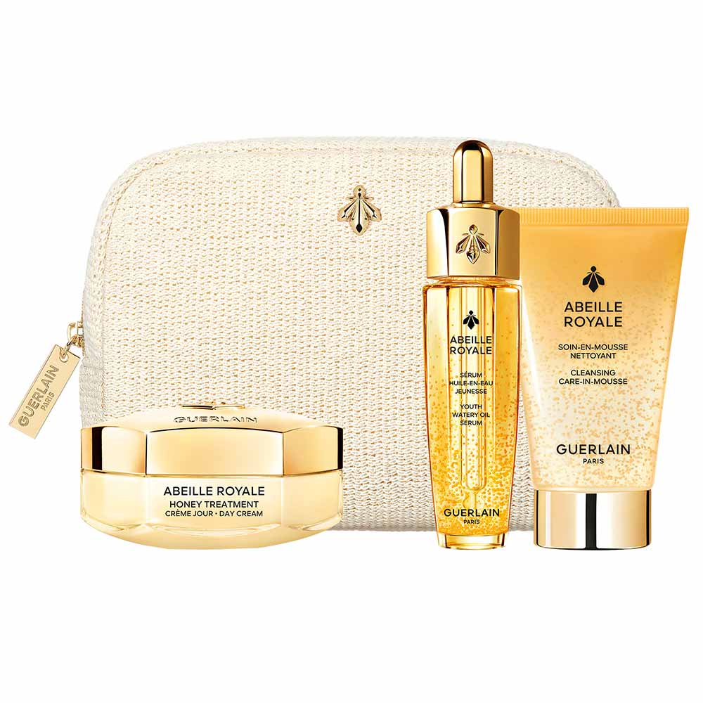 Miniatura Guerlain Abeille Royale Kit Essentials Espuma de Limpeza + Creme Noite Honey Treatment + Sérum Óleo Rejuvenescedor Kit