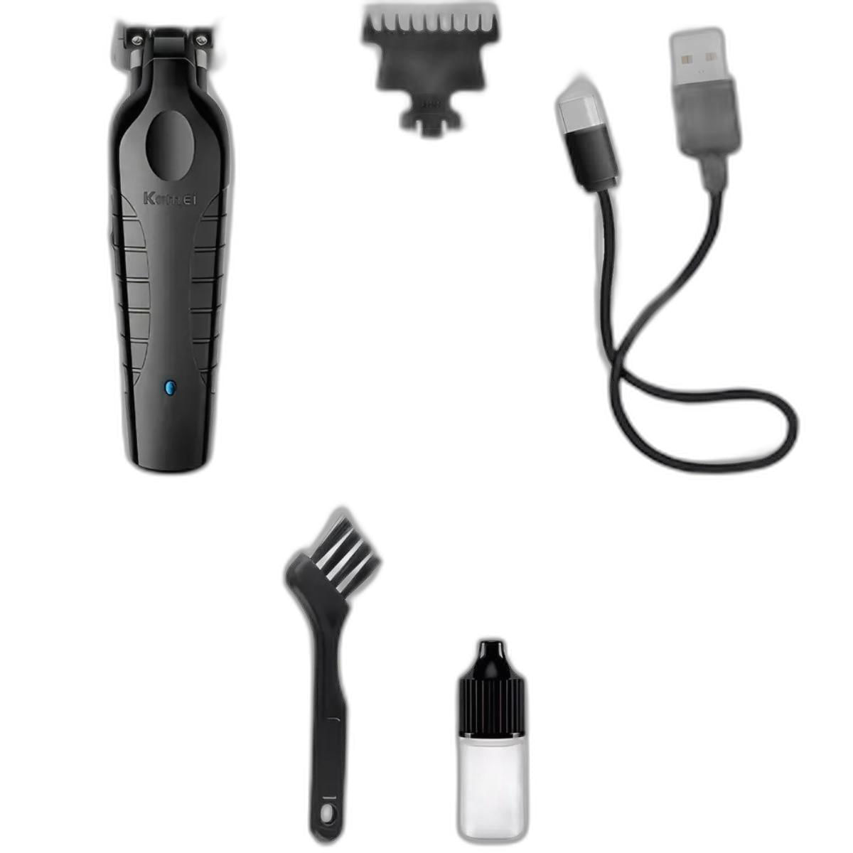 Kemei Km-2299 Maquininha Cortar Cabelo Barba E Pelos Preto