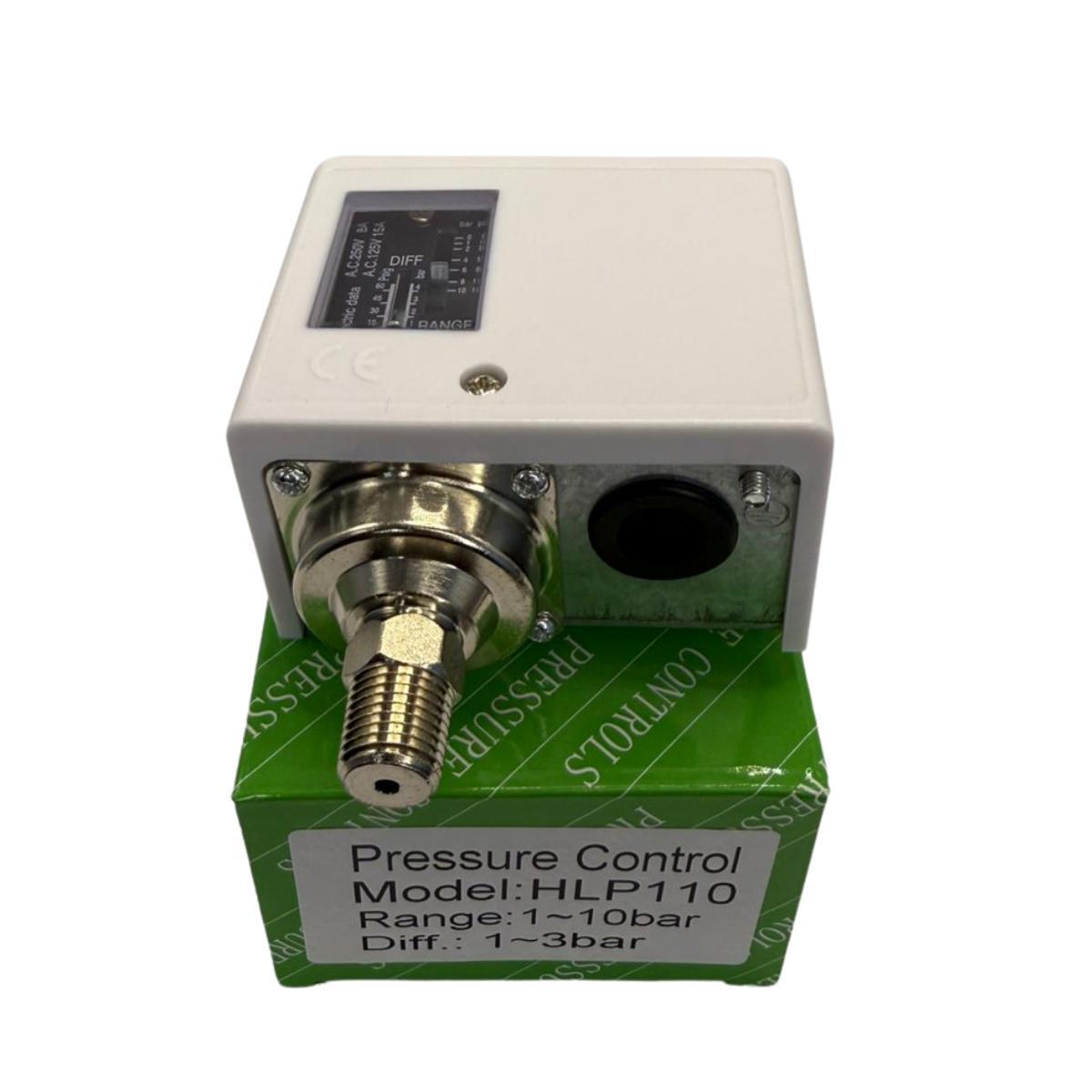 Miniatura Hlp Pressostato Universal Dn 1/4 Npt Água, Ar E Gases