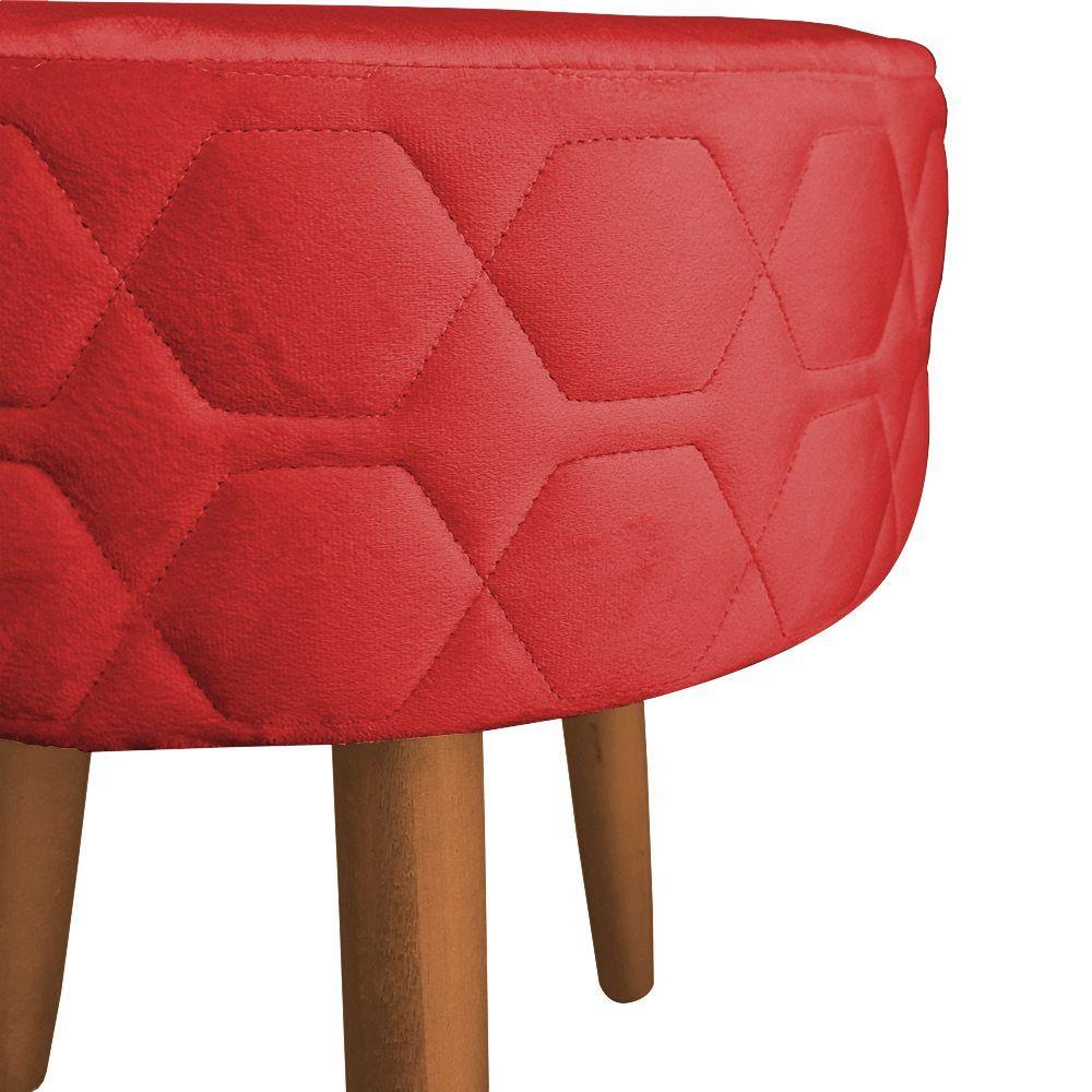 Miniatura Puff Banqueta Metalada 40cm Roxa Cor Vermelho
