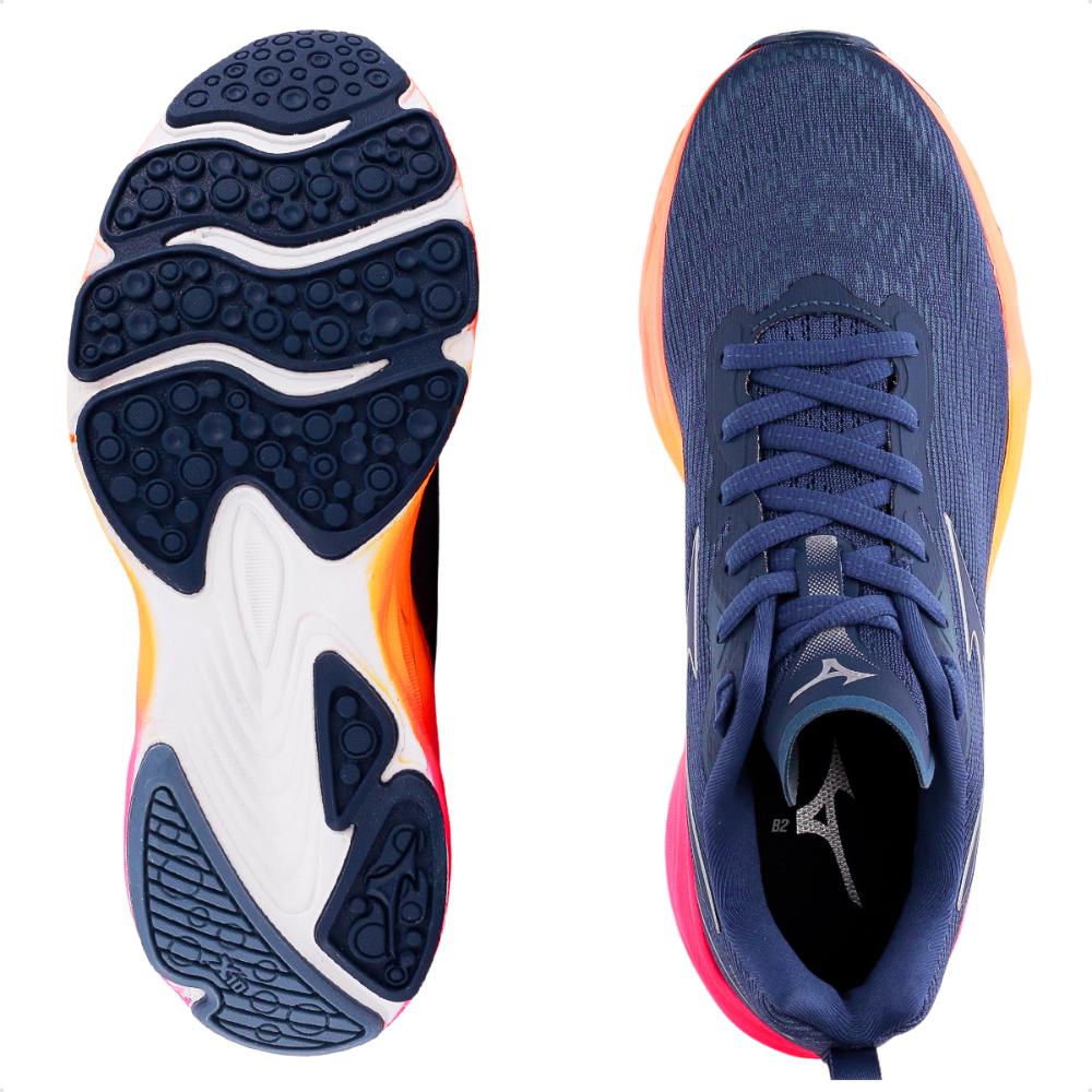 Miniatura Tênis Mizuno Victory Rsp Feminino Azul Marinho / Laranja - 34