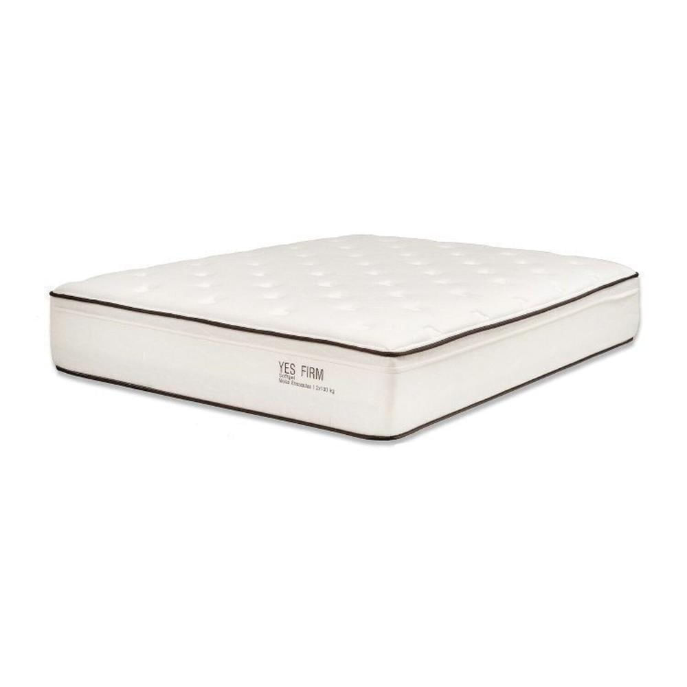 Cama Box Casal YesCasa Firm 138x188x31cm Yescasa Bege/Branco