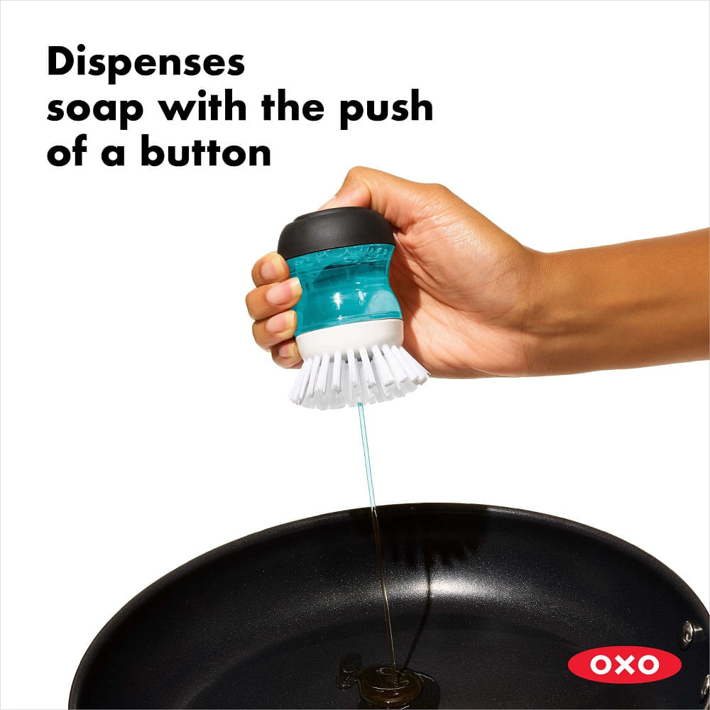 Escova Redonda para Limpeza 6cm com Dispenser OXO