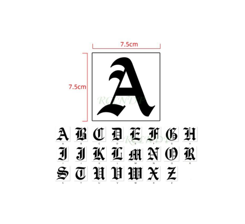 Tatuagem Temporária Letras Modelos Arte