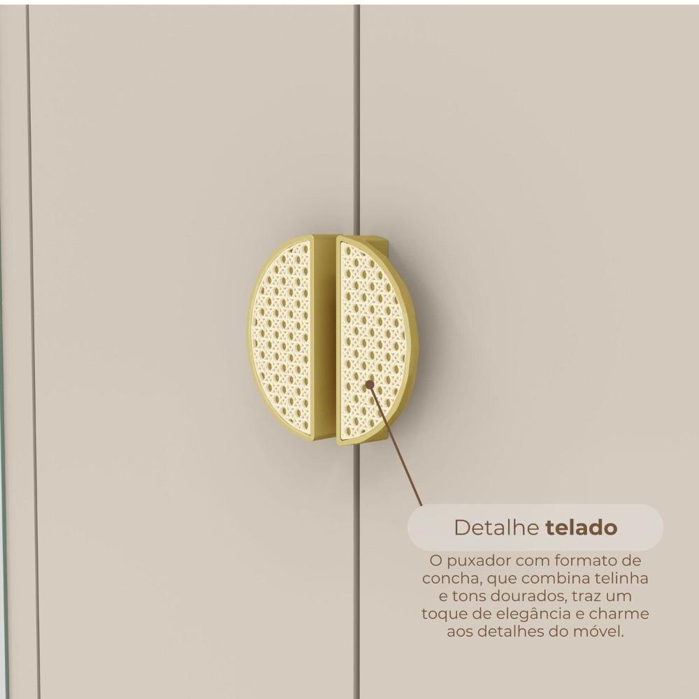 Guarda-roupa 6 Portas 4 Gavetas Noronha Imbuia/Fendi