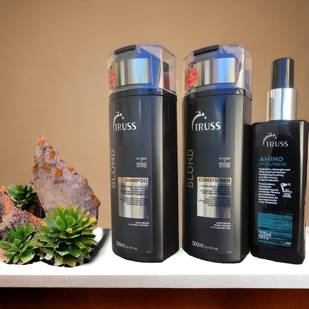Miniatura Truss Blond Shampoo E Condicionador 300Ml + Amino 225Ml