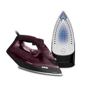 Miniatura Ferro de Passar a Vapor Arno Ultragliss com Spray e Base Durilium Airglide - Vinho 110V