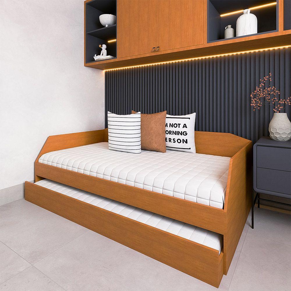 Miniatura Sofá Cama Com Cama Auxiliar Americana Luxo Em Mdf Resistente Nobre Nature