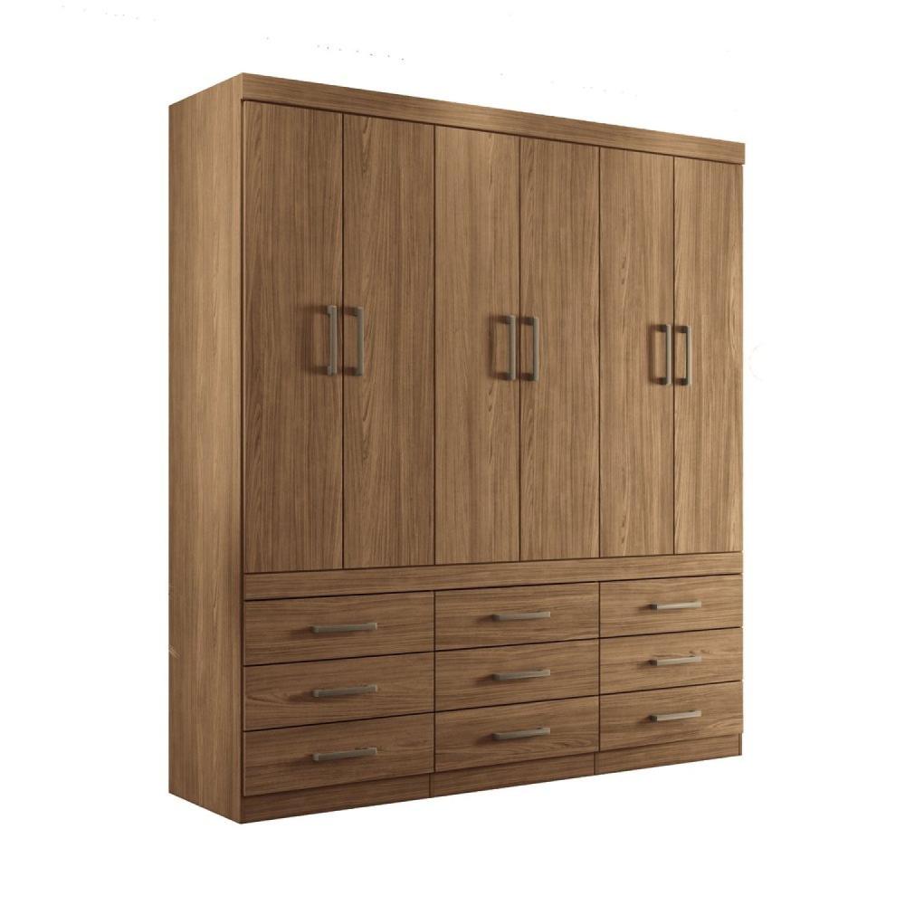 Miniatura Guarda-roupa Star 6 Portas 9 Gavetas Jatoba