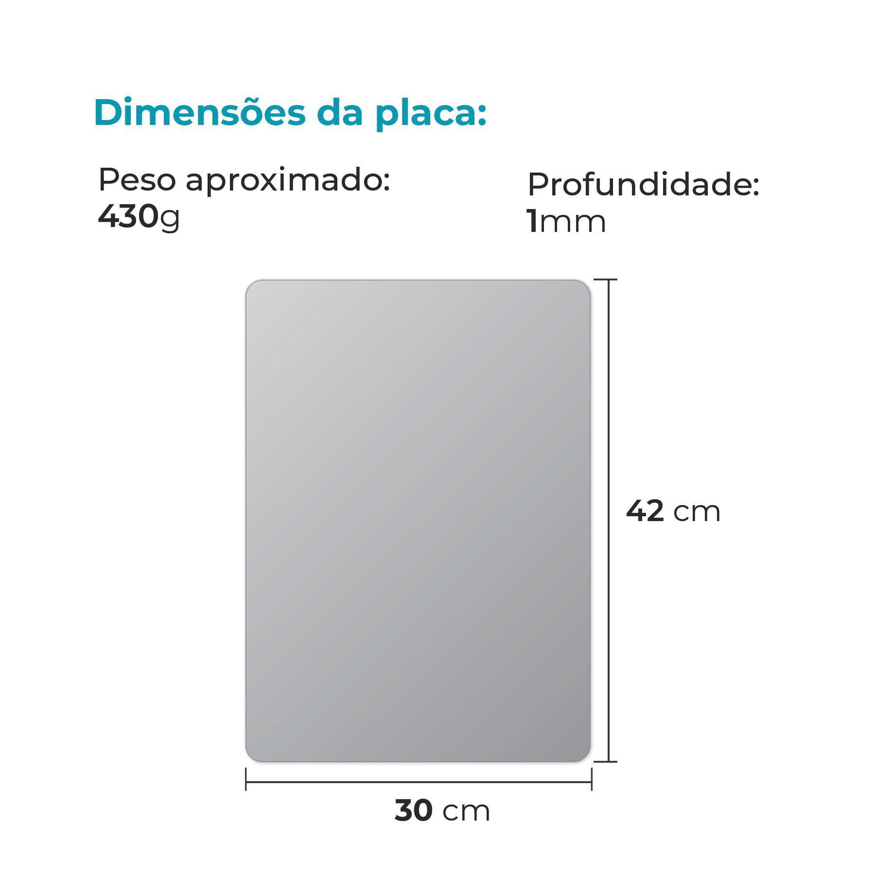 Miniatura Kit 10 Chapas Placas De Metal Para Sublimação 30X42Cm-Cinza