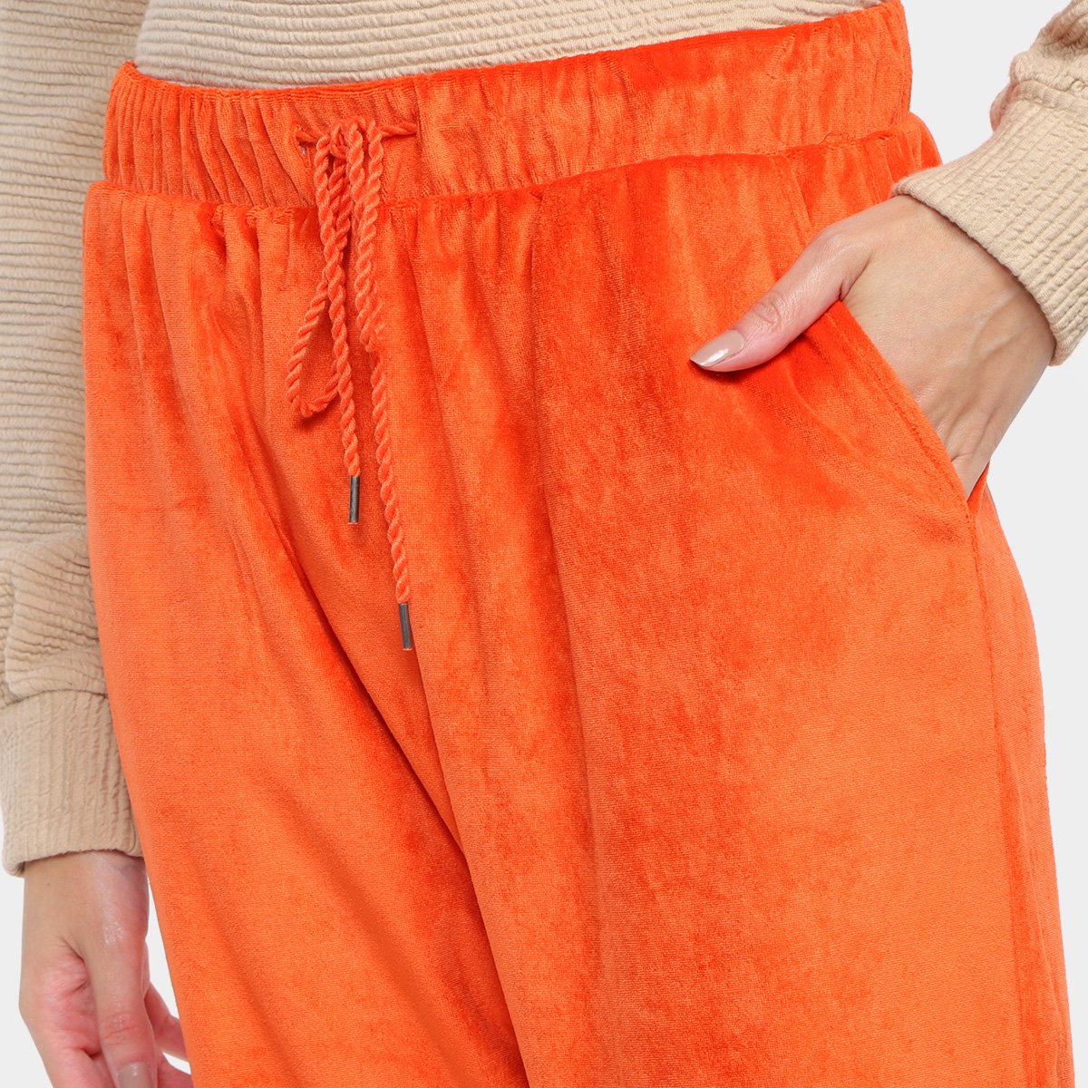 Miniatura Calça Hering Plush Feminina Laranja - G
