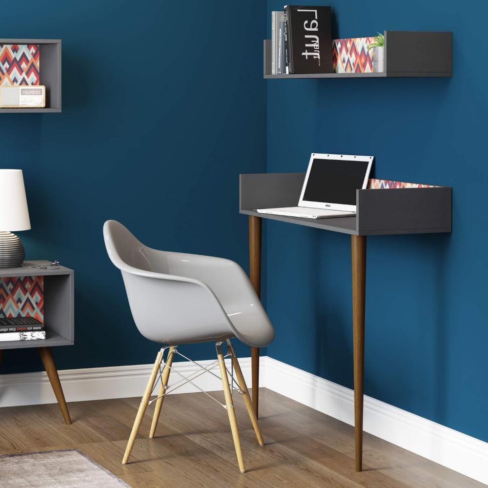 Miniatura Prateleira 92cm Be Mobiliário Espresso/Estampa Vermelha