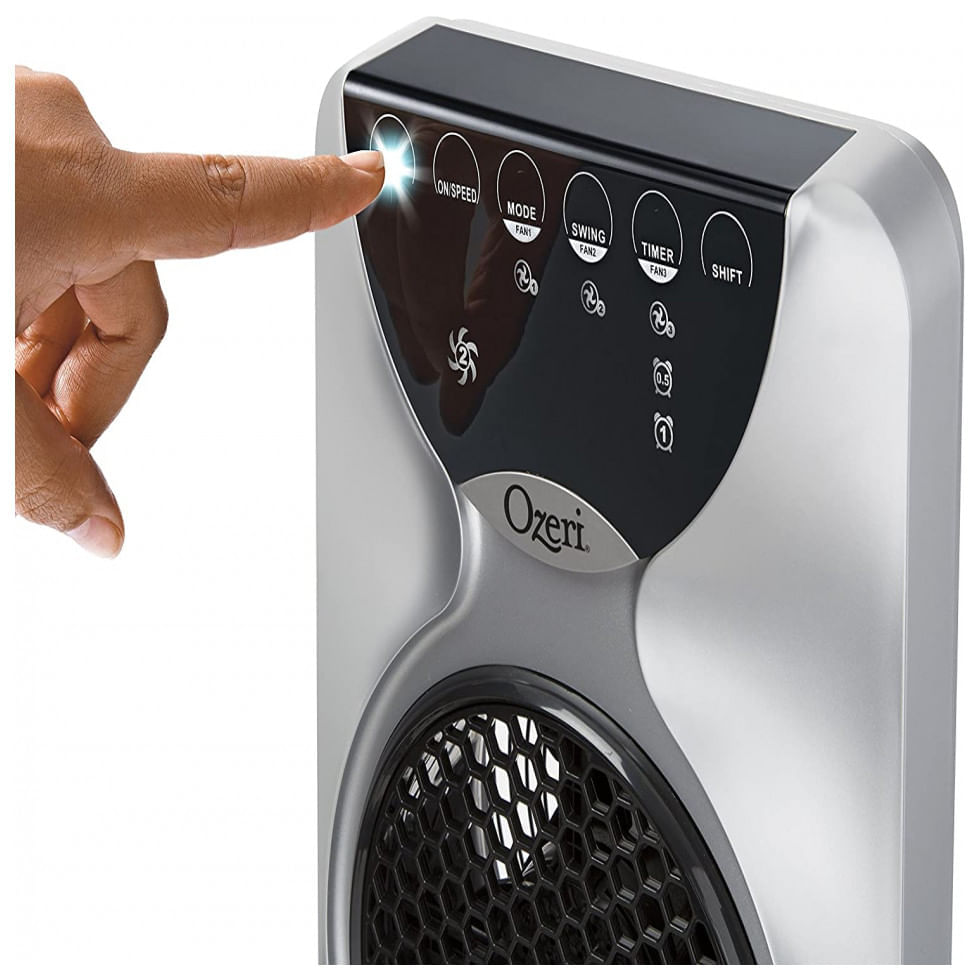 Miniatura Ventilador de Torre Ozeri OZF3 S com Tecnologia Passiva de Redução de Ruído, 110V, Cinza