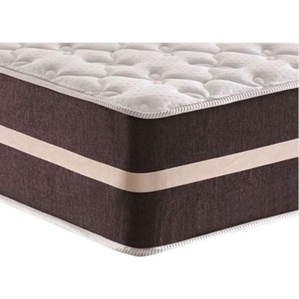 Miniatura Cama Box 138 Branco Casal + Colchão De Molas Anjos Classic Superlastic 138cm