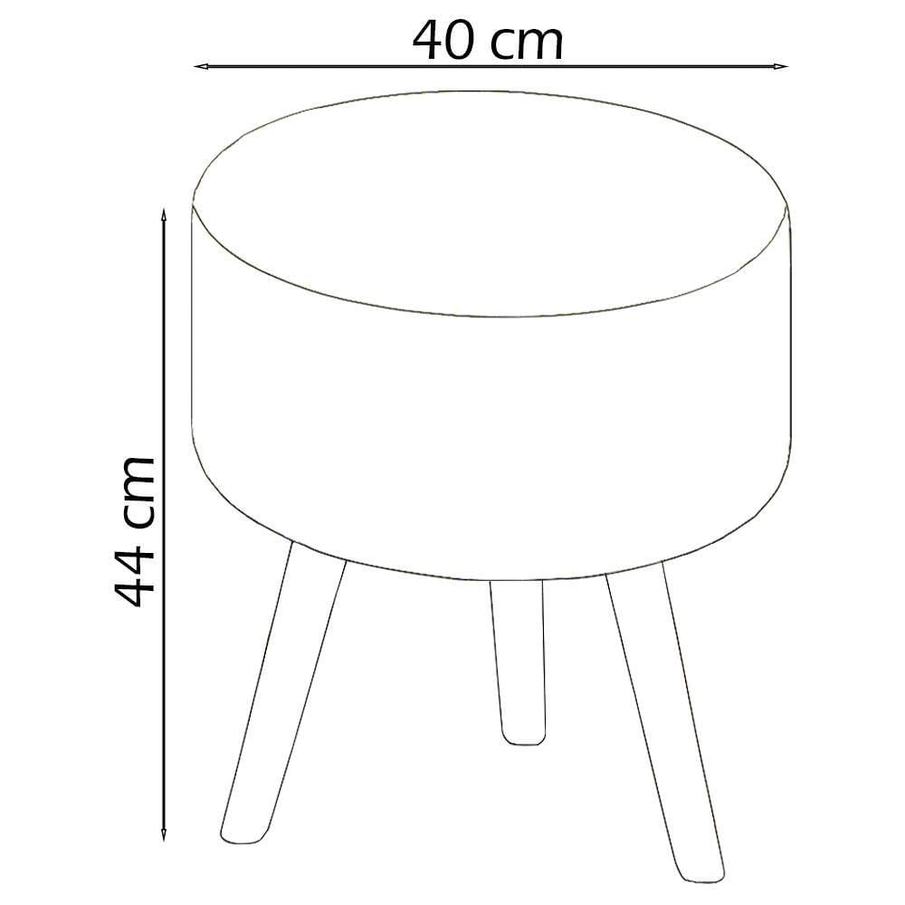 Miniatura Puff Puf Para Sala Pes Palito Small Veludo Sl 940 Peer Sl 940