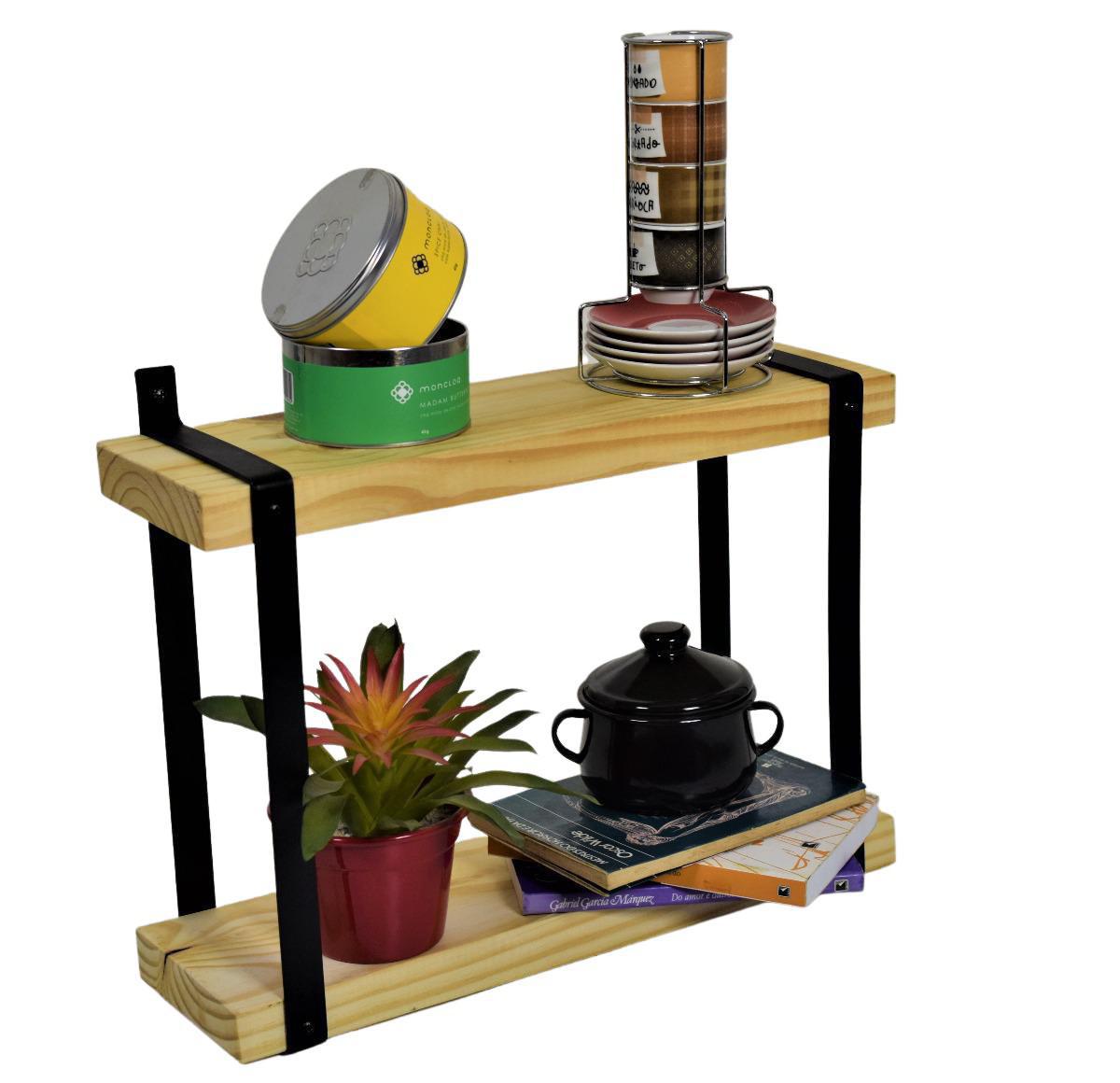 Prateleira Plantas Decorativa Estilo Industrial Sala 48cm