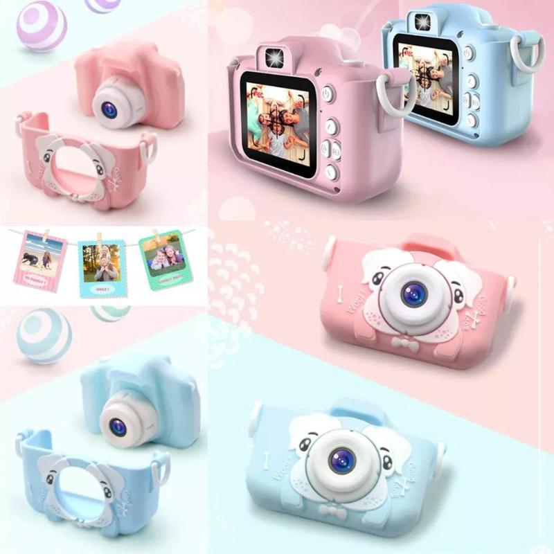 Miniatura Câmeras Brinquedo Câmera Infantil 2 Polegadas Câmera Dupla