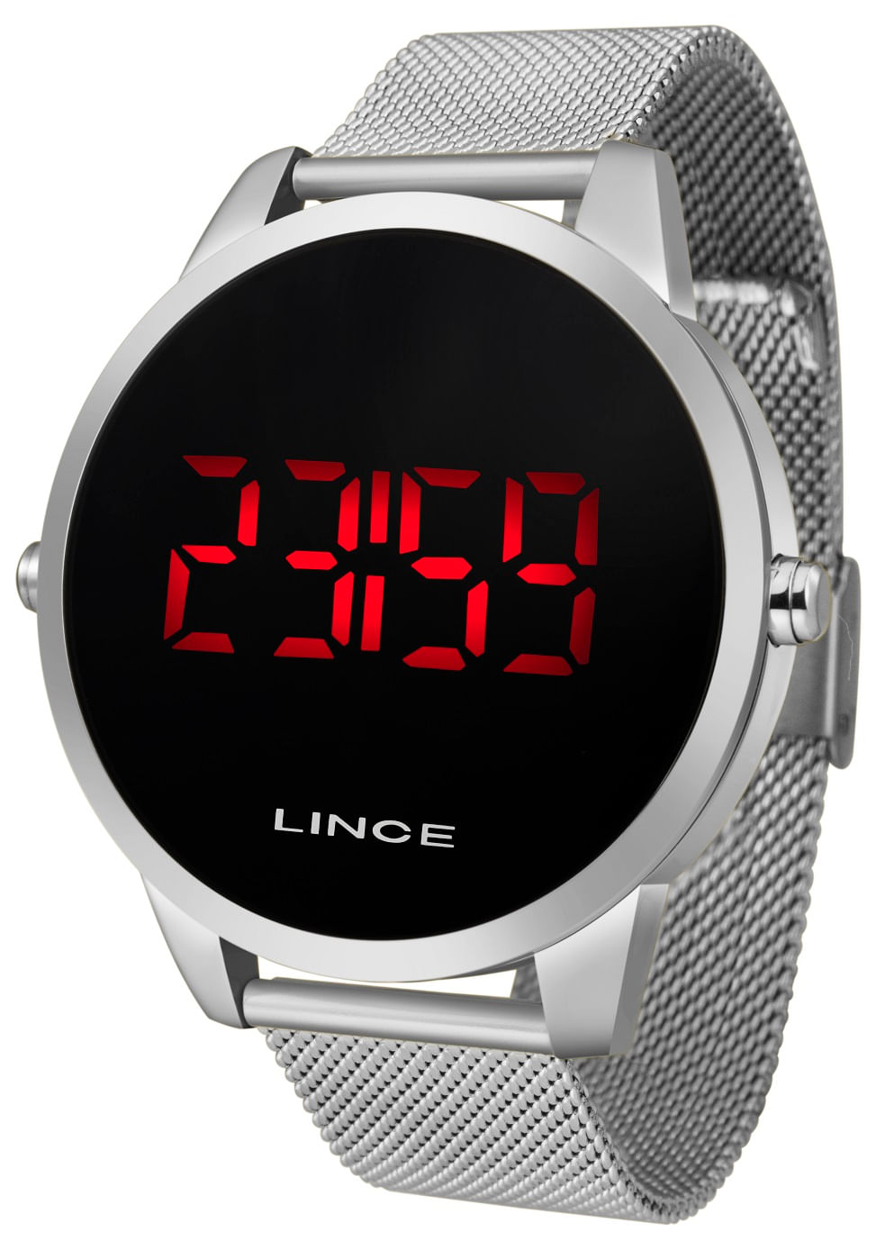 Miniatura Relogio Lince Masculino Digital Mdm4586l Pxsx Aço Prata Calendário - Preta - Relógio - Masculino - Lince - Aço - Digital - Mdm4586l