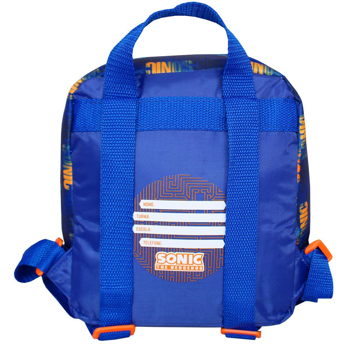 Mochila Sonic The Hedgehog - Rodinhas, Alças de Costas, 18L