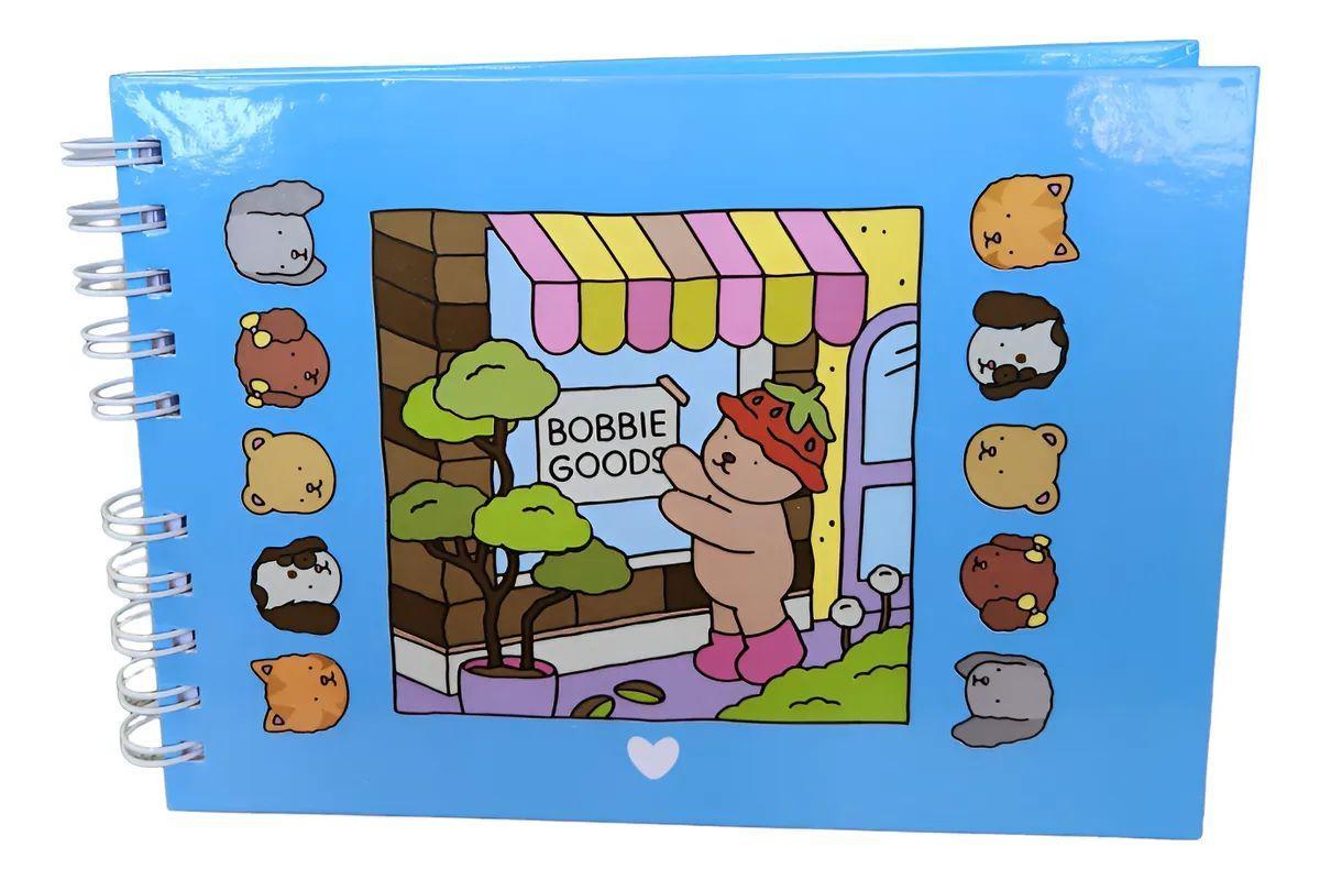 Miniatura Livros De Colorir Bobbie Goods Caderno Capa Dura Antiestress
