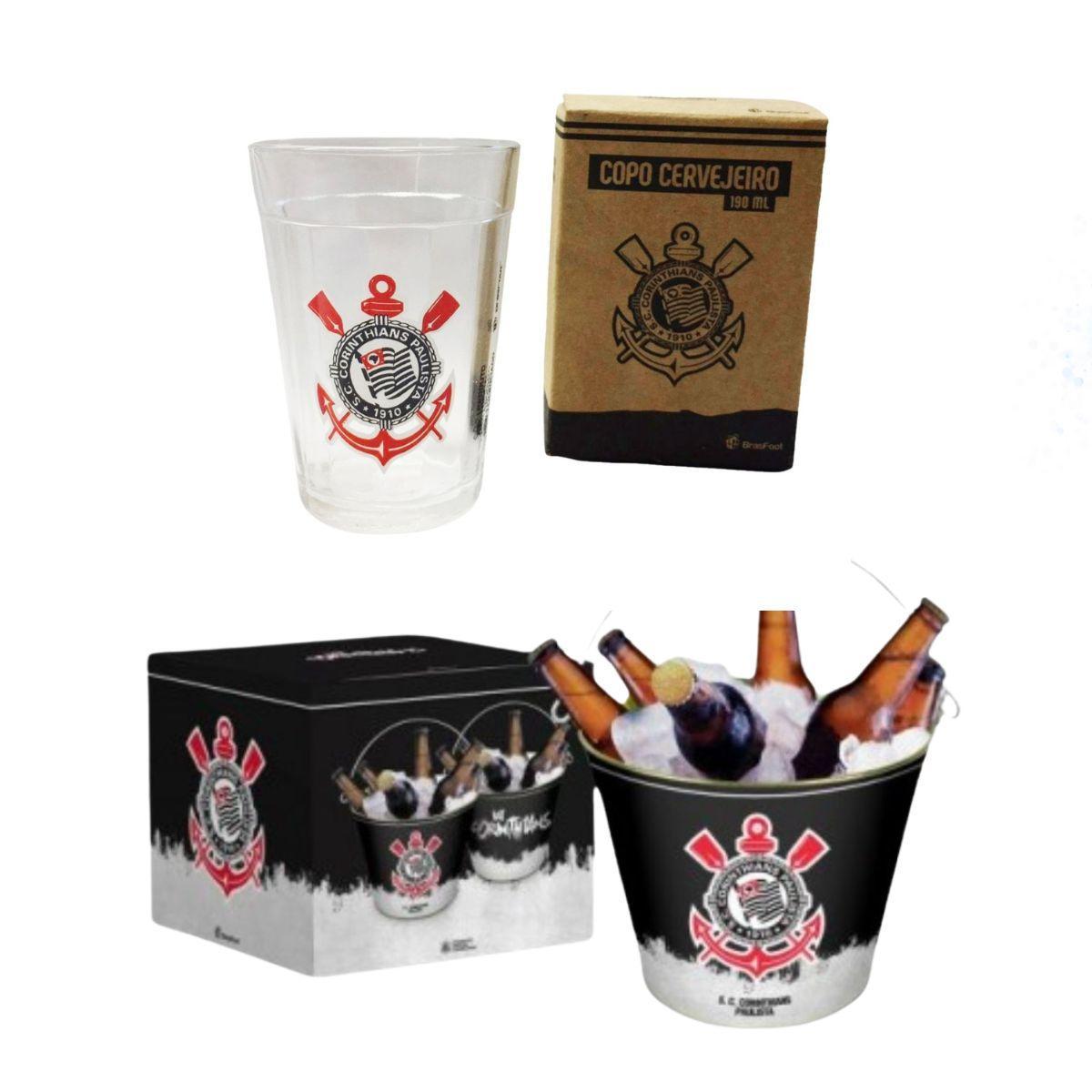 Miniatura Kit 1Un Copo Americano Vidro 190Ml Tradicional + Balde
