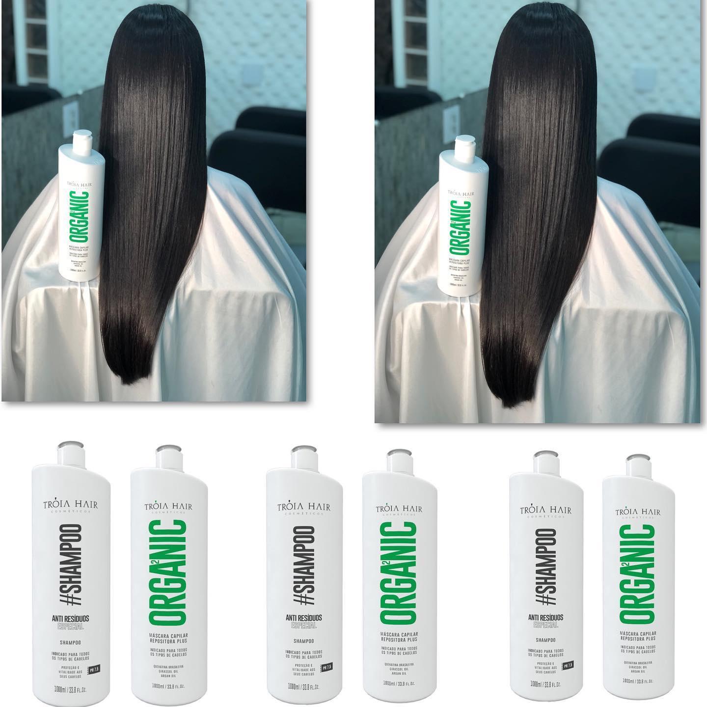 Miniatura Progressiva Definitiva Organica Tróia Hair Sem Formol Kit 1L