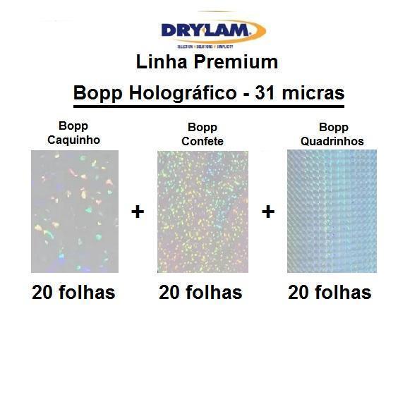 Miniatura Kit Bopp Holográfico 3D - 31 Micras - 60 Folhas A4