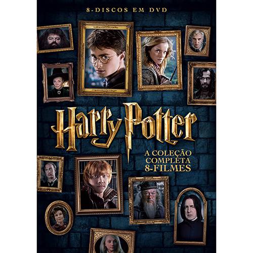 Miniatura Box Dvd Harry Potter Coleção Completa 8 Filmes