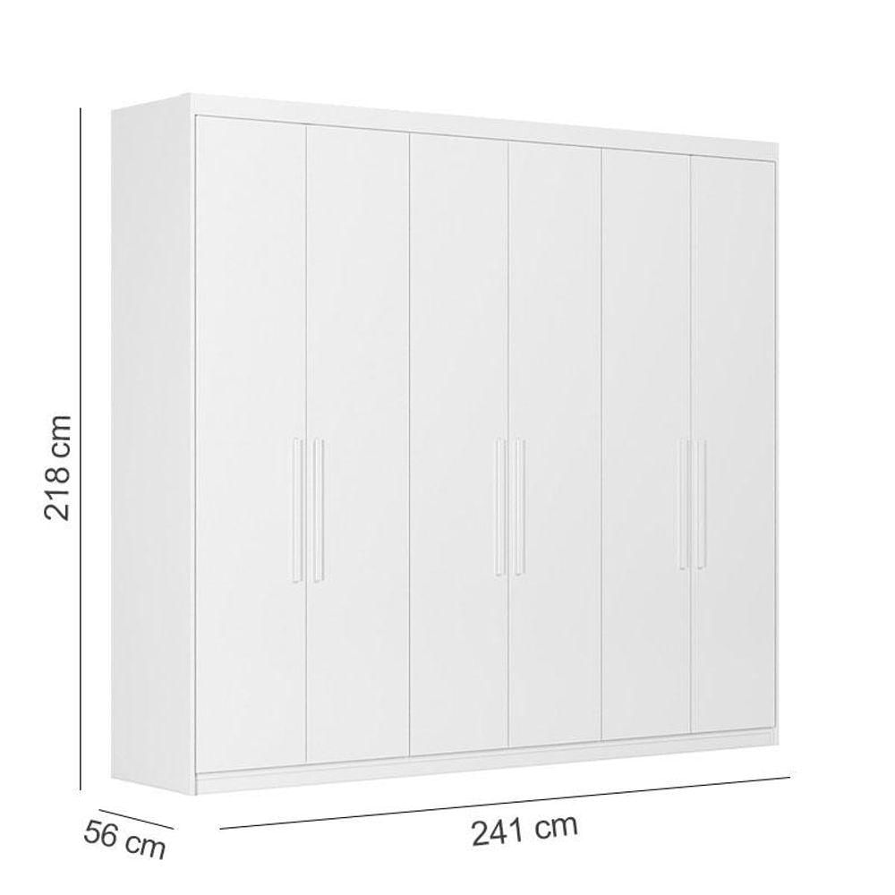 Miniatura Guarda Roupa Casal Ambiente Venice 62780 Branco Brilho - Demóbile