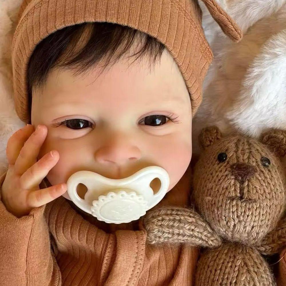 Miniatura Bebê Reborn Menino Realista Artesanal Cabelo Implantado Fio A Fio