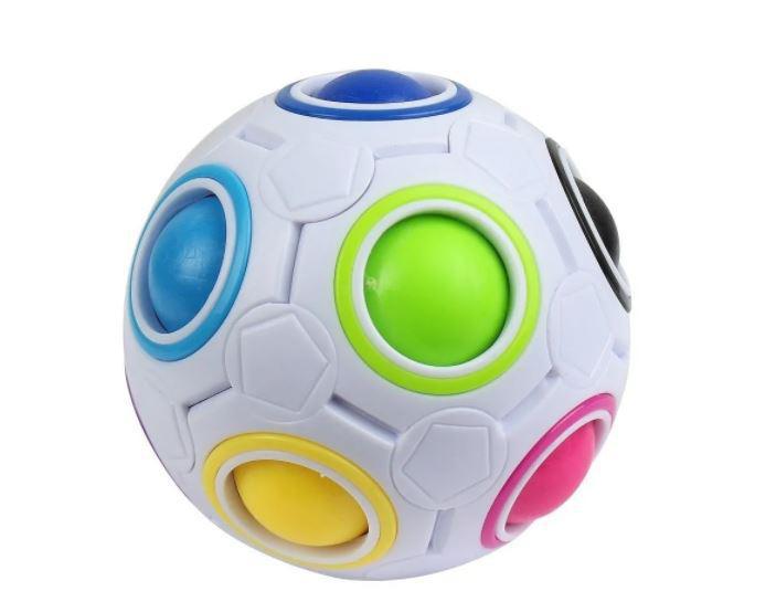 Miniatura Cubo Bola Mágico Puzzle Giratória Raibow Ball Quebra Cabeça