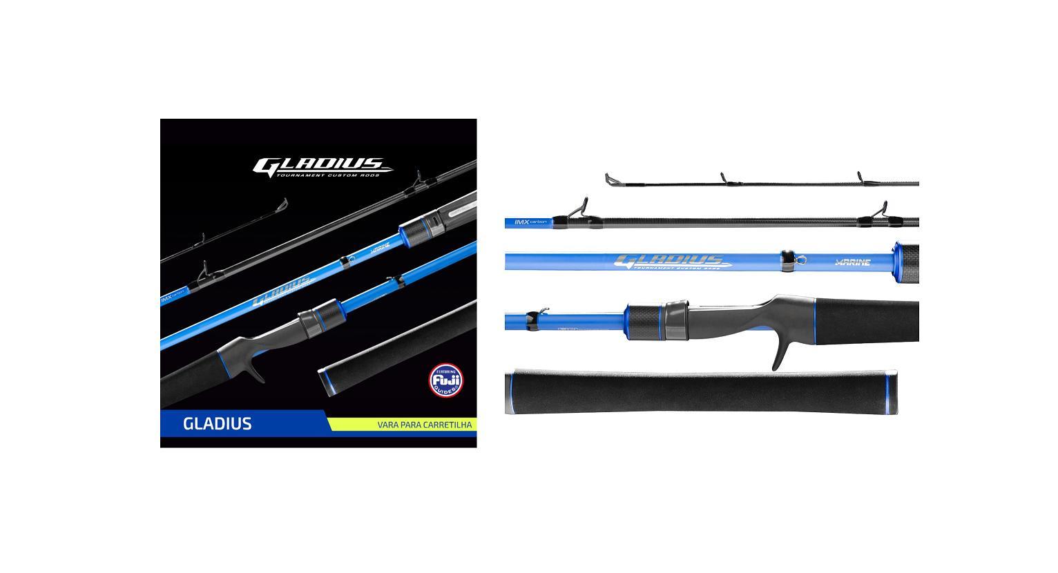 Miniatura Vara Carretilha Marine Gladius Gl-601Mlf 1,83M 10 - 14Lbs