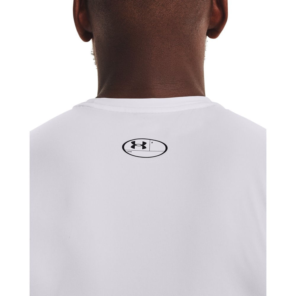 Miniatura Regata de Compressão Masculina Under Armour HeatGear Branco - G